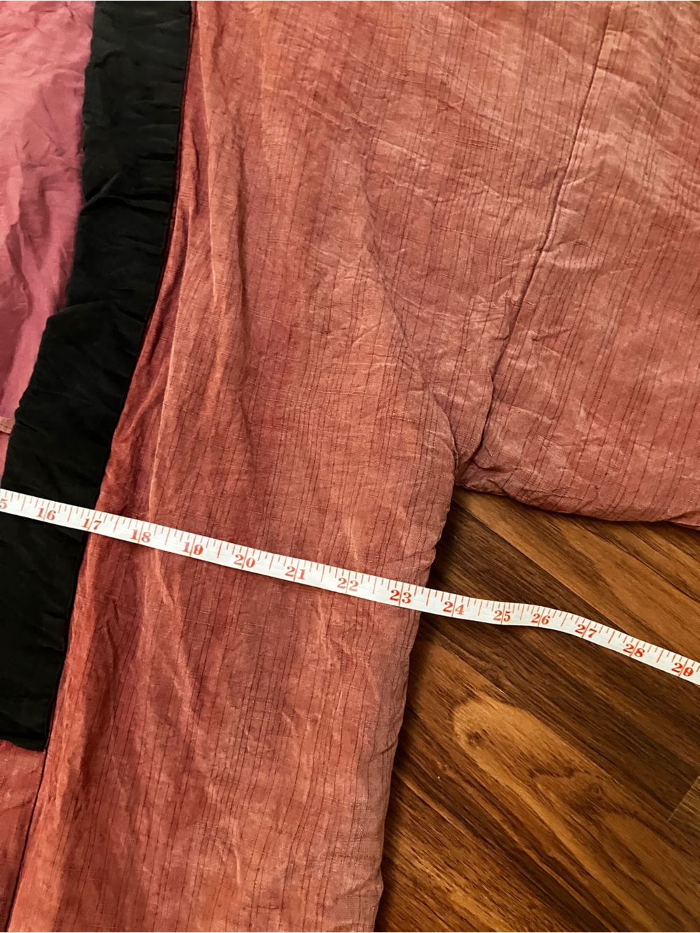 Rust-Pink Silk Kimono Jacket with Black Trim - Picture 4 of 5